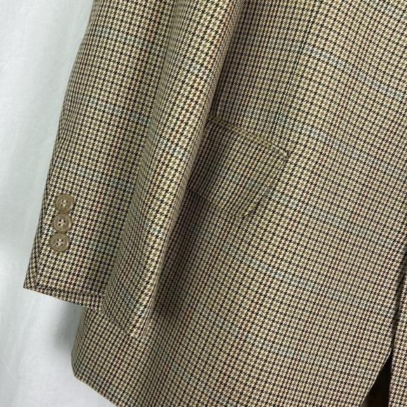 Cezar Del Prado Silk Wool Blend Houndstooth Two Button Blazer Sport Coat… - Picture 8 of 15